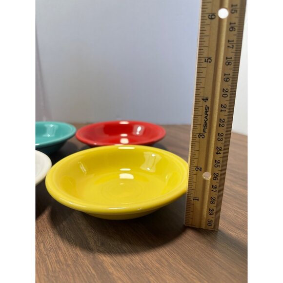 Fiesta Ware Small Ceramic DessertBowls Set Of 4 Multicolor - Picture 6 of 7